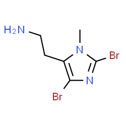 ChemSpider 2D Image | 2-(2,4-Dibromo-1-methyl-1H-imidazol-5-yl)ethanamine | C6H9Br2N3