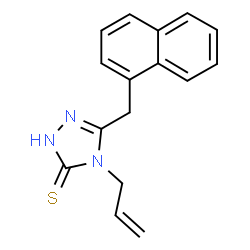 ChemSpider 2D Image | 4-Allyl-5-(1-naphthylmethyl)-2,4-dihydro-3H-1,2,4-triazole-3-thione | C16H15N3S