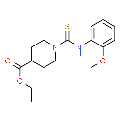 ChemSpider 2D Image | ethyl 1-[(2-methoxyanilino)carbothioyl]piperidine-4-carboxylate | C16H22N2O3S