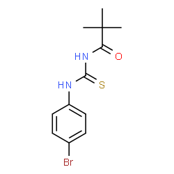 ChemSpider 2D Image | N-[(4-Bromophenyl)carbamothioyl]-2,2-dimethylpropanamide | C12H15BrN2OS