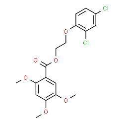 ChemSpider 2D Image | 2-(2,4-Dichlorophenoxy)ethyl 2,4,5-trimethoxybenzoate | C18H18Cl2O6