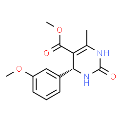 ChemSpider 2D Image | Methyl (4R)-4-(3-methoxyphenyl)-6-methyl-2-oxo-1,2,3,4-tetrahydro-5-pyrimidinecarboxylate | C14H16N2O4