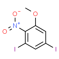 ChemSpider 2D Image | 1,5-Diiodo-3-methoxy-2-nitrobenzene | C7H5I2NO3