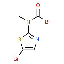ChemSpider 2D Image | (5-Bromo-1,3-thiazol-2-yl)methylcarbamic bromide | C5H4Br2N2OS
