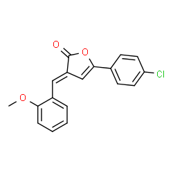 ChemSpider 2D Image | (3E)-5-(4-Chlorophenyl)-3-(2-methoxybenzylidene)-2(3H)-furanone | C18H13ClO3