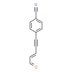 ChemSpider 2D Image | 4-[(3E)-5-Oxo-3-penten-1-yn-1-yl]benzonitrile | C12H7NO