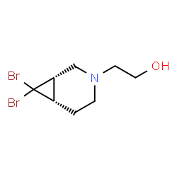 ChemSpider 2D Image | 2-[(1S,6S)-7,7-Dibromo-3-azabicyclo[4.1.0]hept-3-yl]ethanol | C8H13Br2NO