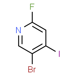 ChemSpider 2D Image | 5-Bromo-2-fluoro-4-iodopyridine | C5H2BrFIN