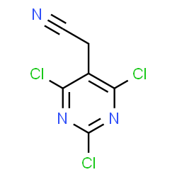 ChemSpider 2D Image | (2,4,6-Trichloro-5-pyrimidinyl)acetonitrile | C6H2Cl3N3
