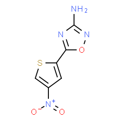 ChemSpider 2D Image | 5-(4-Nitro-2-thienyl)-1,2,4-oxadiazol-3-amine | C6H4N4O3S