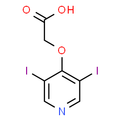 ChemSpider 2D Image | [(3,5-Diiodo-4-pyridinyl)oxy]acetic acid | C7H5I2NO3