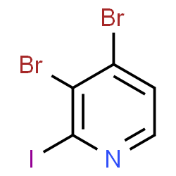 ChemSpider 2D Image | 3,4-Dibromo-2-iodopyridine | C5H2Br2IN