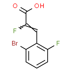 ChemSpider 2D Image | (2Z)-3-(2-Bromo-6-fluorophenyl)-2-fluoroacrylic acid | C9H5BrF2O2