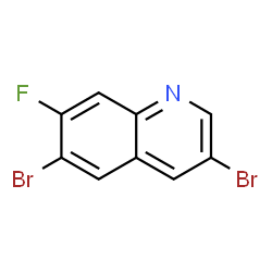 ChemSpider 2D Image | 3,6-Dibromo-7-fluoroquinoline | C9H4Br2FN