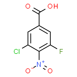 ChemSpider 2D Image | 3-Chloro-5-fluoro-4-nitrobenzoic acid | C7H3ClFNO4