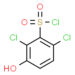 ChemSpider 2D Image | 2,6-Dichloro-3-hydroxybenzenesulfonyl chloride | C6H3Cl3O3S