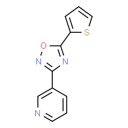 ChemSpider 2D Image | 3-[5-(2-Thienyl)-1,2,4-oxadiazol-3-yl]pyridine | C11H7N3OS