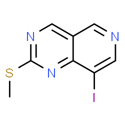 ChemSpider 2D Image | 8-Iodo-2-(methylsulfanyl)pyrido[4,3-d]pyrimidine | C8H6IN3S