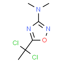 ChemSpider 2D Image | 5-(1,1-Dichloroethyl)-N,N-dimethyl-1,2,4-oxadiazol-3-amine | C6H9Cl2N3O