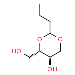 ChemSpider 2D Image | (4S,5R)-4-(Hydroxymethyl)-2-propyl-1,3-dioxan-5-ol | C8H16O4