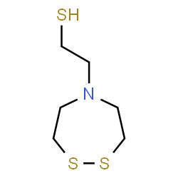 ChemSpider 2D Image | 2-(1,2,5-Dithiazepan-5-yl)ethanethiol | C6H13NS3