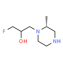 ChemSpider 2D Image | 1-Fluoro-3-[(2R)-2-methyl-1-piperazinyl]-2-propanol | C8H17FN2O