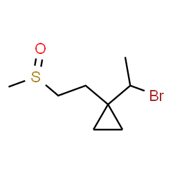 ChemSpider 2D Image | 1-(1-Bromoethyl)-1-[2-(methylsulfinyl)ethyl]cyclopropane | C8H15BrOS