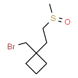 ChemSpider 2D Image | 1-(Bromomethyl)-1-[2-(methylsulfinyl)ethyl]cyclobutane | C8H15BrOS
