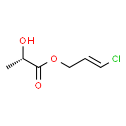 ChemSpider 2D Image | (2E)-3-Chloro-2-propen-1-yl (2S)-2-hydroxypropanoate | C6H9ClO3