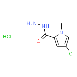 ChemSpider 2D Image | 4-Chloro-1-methyl-1H-pyrrole-2-carbohydrazide hydrochloride (1:1) | C6H9Cl2N3O