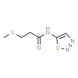 ChemSpider 2D Image | 3-(Methylsulfanyl)-N-(1,2,3-thiadiazol-5-yl)propanamide | C6H9N3OS2