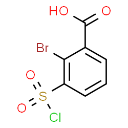ChemSpider 2D Image | 2-Bromo-3-(chlorosulfonyl)benzoic acid | C7H4BrClO4S