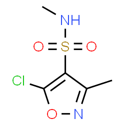 ChemSpider 2D Image | 5-Chloro-N,3-dimethyl-1,2-oxazole-4-sulfonamide | C5H7ClN2O3S