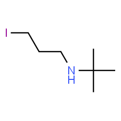 ChemSpider 2D Image | 3-Iodo-N-(2-methyl-2-propanyl)-1-propanamine | C7H16IN