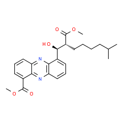 ChemSpider 2D Image | Methyl 6-[(1S,2R)-1-hydroxy-2-(methoxycarbonyl)-7-methyloctyl]-1-phenazinecarboxylate | C25H30N2O5