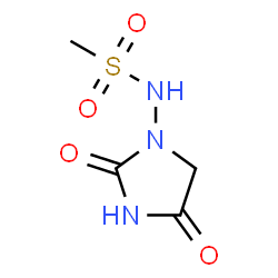 ChemSpider 2D Image | N-(2,4-Dioxo-1-imidazolidinyl)methanesulfonamide | C4H7N3O4S
