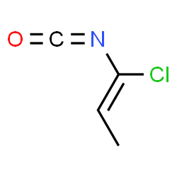 ChemSpider 2D Image | (1Z)-1-Chloro-1-isocyanato-1-propene | C4H4ClNO