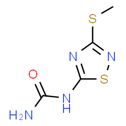 ChemSpider 2D Image | 1-[3-(Methylsulfanyl)-1,2,4-thiadiazol-5-yl]urea | C4H6N4OS2