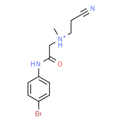 ChemSpider 2D Image | 2-[(4-Bromophenyl)amino]-N-(2-cyanoethyl)-N-methyl-2-oxoethanaminium | C12H15BrN3O