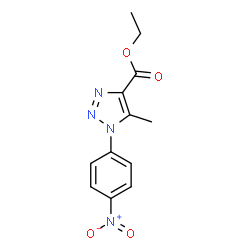 ChemSpider 2D Image | Ethyl 5-methyl-1-(4-nitrophenyl)-1H-1,2,3-triazole-4-carboxylate | C12H12N4O4