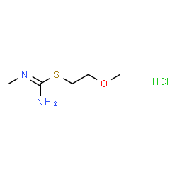 ChemSpider 2D Image | 2-Methoxyethyl N'-methylcarbamimidothioate hydrochloride (1:1) | C5H13ClN2OS