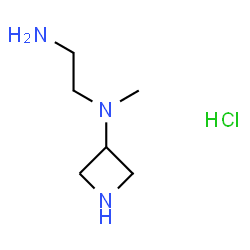 ChemSpider 2D Image | N-(3-Azetidinyl)-N-methyl-1,2-ethanediamine hydrochloride (1:1) | C6H16ClN3