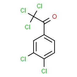 ChemSpider 2D Image | 2,2,2-Trichloro-1-(3,4-dichlorophenyl)ethanone | C8H3Cl5O