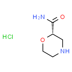 ChemSpider 2D Image | (2S)-2-Morpholinecarboxamide hydrochloride (1:1) | C5H11ClN2O2