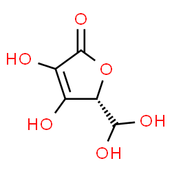 ChemSpider 2D Image | (5S)-5-(Dihydroxymethyl)-3,4-dihydroxy-2(5H)-furanone | C5H6O6