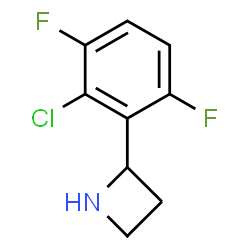 ChemSpider 2D Image | 2-(2-Chloro-3,6-difluorophenyl)azetidine | C9H8ClF2N