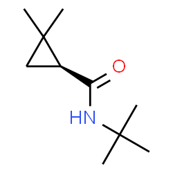 ChemSpider 2D Image | (1S)-2,2-Dimethyl-N-(2-methyl-2-propanyl)cyclopropanecarboxamide | C10H19NO