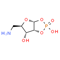 ChemSpider 2D Image | (3aR,5R,6R,6aR)-5-(Aminomethyl)tetrahydrofuro[2,3-d][1,3,2]dioxaphosphole-2,6-diol 2-oxide | C5H10NO6P