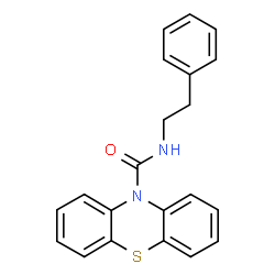 ChemSpider 2D Image | N-(2-PHENYLETHYL)PHENOTHIAZINE-10-CARBOXAMIDE | C21H18N2OS