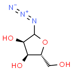 ChemSpider 2D Image | (3R,4S,5R)-2-Azido-5-(hydroxymethyl)tetrahydro-3,4-furandiol (non-preferred name) | C5H9N3O4
